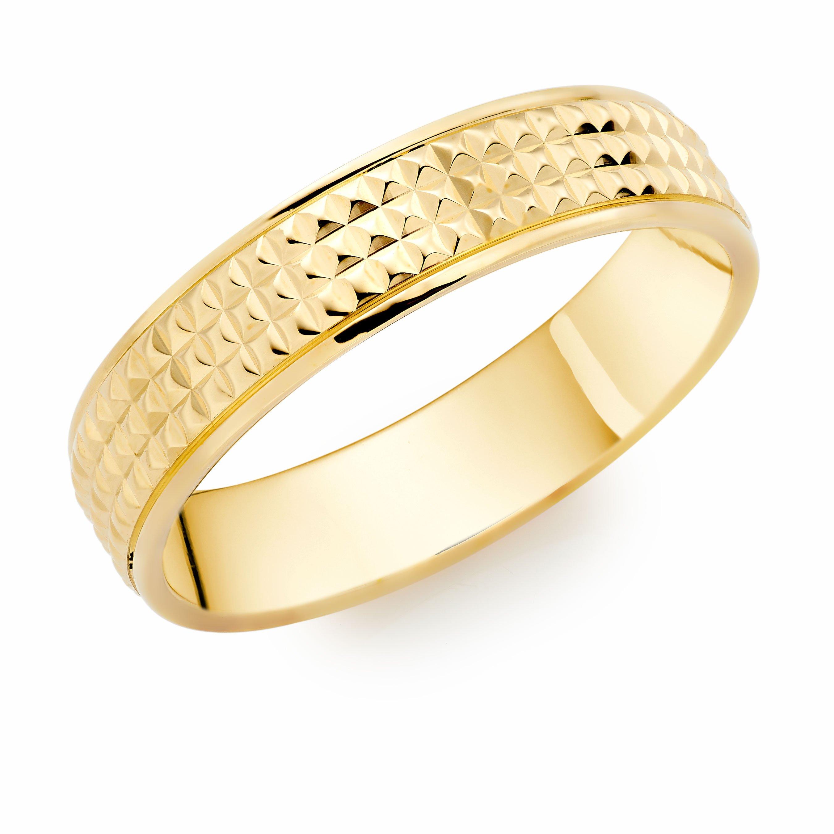9ct Gold Fancy Men's Wedding Ring